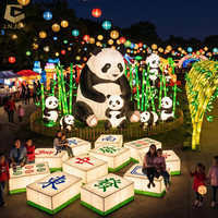 Schlüsselfertige Lichtlösung für Zooparks: Flamingo-Themen-Laternenfestival-Beleuchtungsanlage für Stadtfestivals