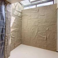 Panneaux de revêtement mural extérieur en PU de qualité supérieure, prix d'usine, OEM, grande dalle, imperméable, ignifuge, polyuréthane, bardage artificiel, hôtel