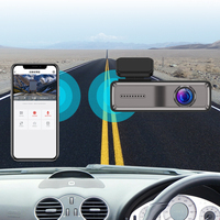 Mini caméra de tableau de bord de voiture DVR universelle pratique avec vision nocturne couleur, 64 Go, boîte noire, Wi-Fi, application mobile, enregistrement en boucle, ADAS