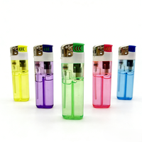 Briquet électronique classique en plastique, design créatif, à gaz butane jetable, durable, pour usage extérieur, cadeaux d'affaires Shunfa