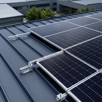 Système de montage rapide pour panneaux solaires en aluminium anodisé pour toiture métallique, résistant aux vents, vente en gros depuis Xiamen