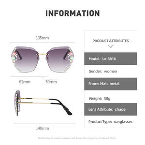 2025 New Fashion Rhinester Sunglasses Female Slimming Sunglasses Tide Sunscreen Anti-UV <strong>Korean</strong> Style <strong>Glasses</strong> - Product Image 4