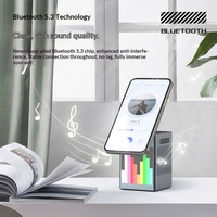 Pengisi Daya Nirkabel Multi-Fungsi 6-in-1, Dock Pengisian Daya dengan Speaker Bluetooth, Jam Alarm untuk Ponsel, Jam Tangan, dan AirPods