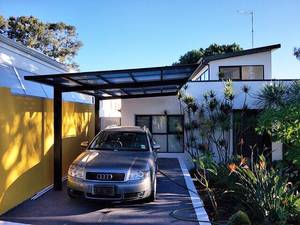 <span class=keywords><strong>Abri</strong></span> de voiture en aluminium à <span class=keywords><strong>toit</strong></span> <span class=keywords><strong>plat</strong></span>, structure étanche avec cadre durable pour stationnement extérieur et <span class=keywords><strong>abri</strong></span> de terrasse - Product Image 3