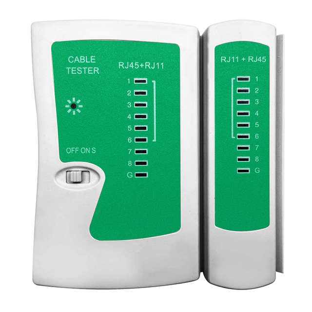 Network LAN Cable Test Tool Network Cable Tester for RJ45/RJ11/RJ12/CAT5/CAT6/UTP Ethernet Cable