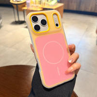 Coque de téléphone en silicone liquide colorée effet bonbon pour iPhone 17 Pro Max 16 15 14 13, antichoc magnétique, toucher doux, coque arrière