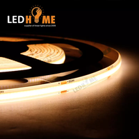 12V 24V Contrôleur Connecteur Flexible Led 10M 2700K 3000K Blanc Chaud Cob Led Bande Lumineuse Dc Pour La Maison Chambre