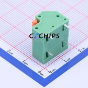 KF237-10.16-2P Spring Terminal Block Through hole Component (THT),P=10.16mm Connector 1x2P 10.16mm Green 2P - Product Image 2