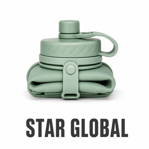Bouteille d'eau pliable en silicone et plastique pour le sport, logo personnalisé, design Grm, Botella De Agua Collapsible - Product Image 1