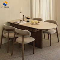 Table à manger en marbre de taille standard KT STONE – Qualité fiable, ambiance élégante, largement utilisée pour la salle à manger domestique et les applications commerciales