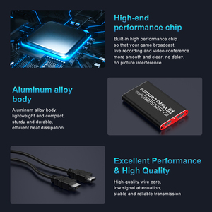 <span class=keywords><strong>Tarjeta</strong></span> de Captura de Video 4K OEM Negra y <span class=keywords><strong>Roja</strong></span>, Dispositivo de Captura HDTV a USB3.0 con Cable USB y Cable HD - Product Image 2