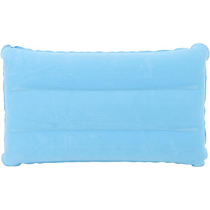 Oreiller de voyage gonflable floqué bleu ciel pour le camping, l'avion, la plage - Product Image 1