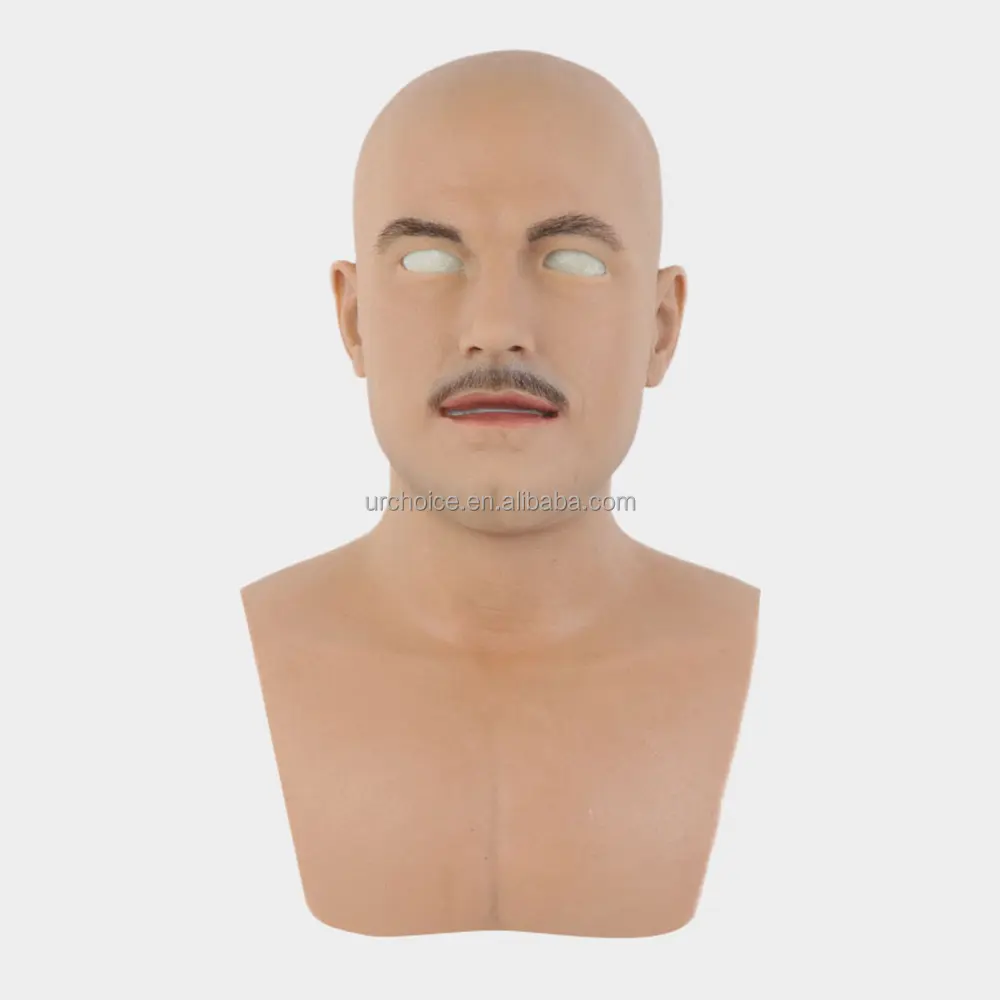 Urchoice, cubierta de cabeza personalizada, maquillaje, máscara masculina de silicona para travestis, disfraz de Cosplay, fiesta de Drag Queen