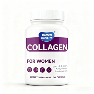 OEM/ODM Multi-Kollagen-Kapseln Meereskollagen für Erwachsene Leicht Löslich Vitamin C für Frauen 2 Kapseln Täglich 60-Kapseln-Flasche - Product Image 1