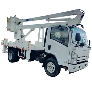 Camionnette Isolée avec Grue et Plateforme Élévatrice 1SUZU NPR ELF 700P 4WD 12 mètres - Product Image 1