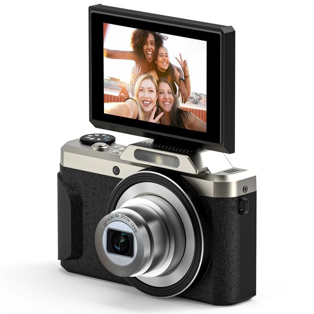 NEW Digital Camera Daily Mini 6X Optical Zoom Compact Camera 4K Vlog SD Card 2" Screen Image Stabilization 2025