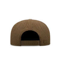 Casquette Snapback 6 Panneaux Vierge Personnalisable OEM/ODM, Style Hip Hop Tendance, Visière Plate, en Polyester Respirant et Imperméable, avec Design à Trous Découpés au Laser