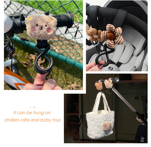 YDS serviette pince à mouchoirs bébé <span class=keywords><strong>jouet</strong></span> accessoires crochet pince bébé <span class=keywords><strong>poussette</strong></span> siège de voiture crochets pour sacs suspendus - Product Image 2