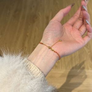 Dylam Chinese Traditional Aesthetics Charm Jewelry 22K <b>Gold</b> Plated S925 Silver Weaving Link 5A Zirconia <b>Adjustable</b> <b>Bracelets</b> - Product Image 6