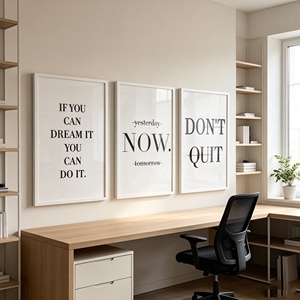 Affiches et impressions HomeDecor : Tableau 3 panneaux « Succès : Valeurs Nutritionnelles » – Citations Motivantes sur Toile avec Cadre Vertical - Product Image 2