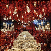 Piste de danse LED Muwei, sol lumineux effet miroir/3D Infinity pour mariage, fête et décoration d'événements