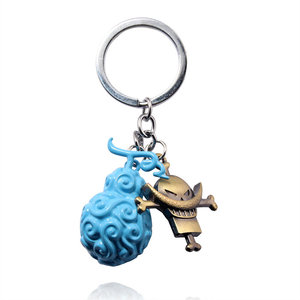 8 Styles <span class=keywords><strong>Luffy</strong></span> Démon <span class=keywords><strong>Fruit</strong></span> Pièce Cosplay Alliage Cartoon Anime Porte-clés - Product Image 3