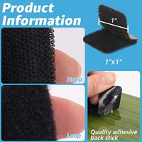 48 Ensembles de Bandes Adhésives Double Face 4 po x 1 po, Ruban Auto-agrippant Robuste, Auto-adhésif, Écologique, Résistant à la Chaleur, en Nylon de Haute Qualité