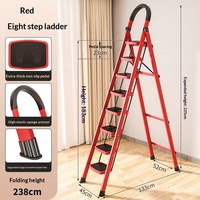 Step Step Joyeuse Installation : Escabeau pliant télescopique en fer pour intérieur, version épaissie, capacité 150 kg, ethnique