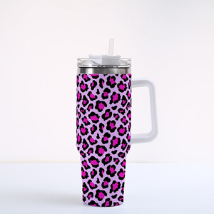 Tasse de Voiture Transfrontalière 40oz en Acier Inoxydable Style <span class=keywords><strong>Stanley</strong></span>, Gobelet à Logo Fleur Imprimé en 3D avec Fonctionnalités Thermos, Vente en Gros - Product Image 4
