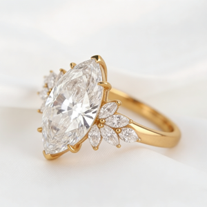 Anillo de Compromiso de Oro Rosa de 14K con Diamante Cultivado en Laboratorio, Calidad VVS-VS, Bonito Anillo de Cóctel para Hombre y Mujer para Fiesta - Product Image 3