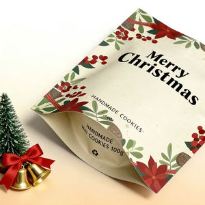 Custom Doypacks Holiday Mylar Zippered Pouch - Snack Candy <b>Packaging</b> <b>Bags</b> - Product Image 3