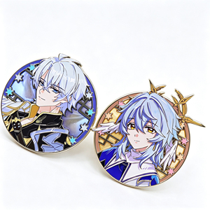 Vente en gros : Pin's en métal émaillé personnalisés avec motifs de personnages de dessins animés, impression UV et peinture vitrail, pour collection - Product Image 2
