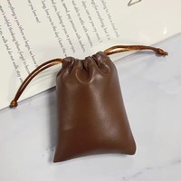 Pochette à bijoux anti-oxydation, anti-poussière, avec fermeture à cordon, 8x10, sans fond, pour voyage d'affaires, en cuir PU
