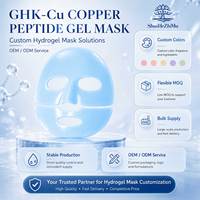 Masque facial en hydrogel au peptide de cuivre GHK-Cu, marque privée, niacinamide, acide hyaluronique, raffermissant, hydratant, fabricant OEM ODM