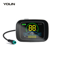Pantalla para Bicicleta Eléctrica YOLIN al por Mayor, 2.6 Pulgadas YL81C-C 36V 48V, Protocolo UART CAN, 69nits de Brillo, Vidrio Templado+ABS