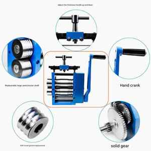 Herramienta para Hacer Joyería, Rodillo Manual para Alambre <span class=keywords><strong>de</strong></span> Oro y Plata, <span class=keywords><strong>Prensa</strong></span> <span class=keywords><strong>de</strong></span> Alambre con Patrón Semicircular - Product Image 4
