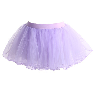 Children's Dance Tulle <strong>Skirt</strong> Ballet <strong>Frilly</strong> Half-length Mesh Practice <strong>Skirt</strong> White Black Performance Costume Short Net Gown - Product Image 6