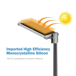 Thiết kế mới tất cả-trong-một <span class=keywords><strong>LED</strong></span> năng lượng mặt trời ánh sáng đường phố IP65 Chiếu Sáng Ngoài Trời 30 Wát 120 Wát SMD panel năng lượng mặt trời nhôm cho khu vườn đường CCC RoHS - Product Image 4