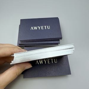 사용자 정의 600gsm 네이비 명함 금박 로고 인쇄 프리미엄 두꺼운 카드 스톡 카드 - Product Image 6