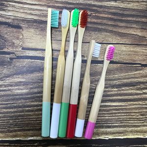 Bamboo Toothbrush Manual Biodegradable For Home Guesthouse Hotel Use Custom Colors - Product Image 2