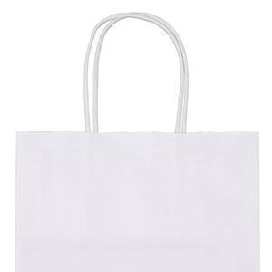 Bolsas de Papel Kraft Blancas Medianas KUAIMA de 15*8*21cm con Asas, para Regalos, Manualidades, Compras, Venta al por Menor, Fiestas de Cumpleaños - Product Image 5