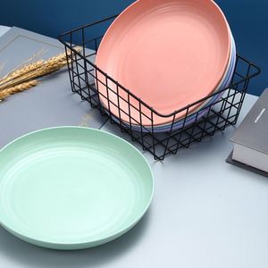 Plato Grande de Paja de Trigo para el Hogar, Anti-caída, Económico, Apto para Microondas, Redondo, Ligero y Fácil de Limpiar - Product Image 4