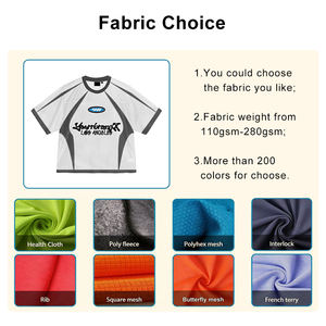 Custom Logo Oversized 100% Cotton Knitted Retro Soccer <b>Jersey</b> <b>Short</b> Sleeve Anti-Pilling Boxy Streetwear Mesh Unisex - Product Image 3