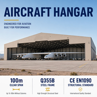 Hangar de Aviones Estándar AISC, Estructura de Acero, Proyecto de Hangar para Aeropuerto, Diseño de Gran Envergadura