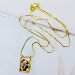 ของขวัญวันเกิด เครื่องประดับทองชุบ 18K จี้พระแม่มารี สร้อยคอแฟชั่นสำหรับผู้หญิงและผู้ชาย - Product Image 3