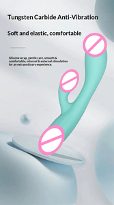 Wholesale Rechargeable Liquid Silicone <strong>Dildo</strong> - G-Spot and <strong>Clitoris</strong> Vibrating <strong>Dildo</strong> Massage <strong>Vibrator</strong> Body Safe Sex Toy for Woman - Product Image 5