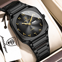 Montre de luxe pour homme Poedagar 616, cadran arabe classique, montre à quartz, montre étanche en acier inoxydable, montre-bracelet pour homme