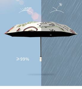 Automatic Pet Puppy Rain <b>Umbrella</b> Summer Travel Handle Fold Automatic Anti UV Outdoor Women Sun <b>Umbrellas</b> - Product Image 5