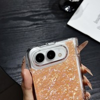 Coque de protection pliable pour iPhone DUO, texture brillante effet gel, charnière à ressort, pour Apple 18 Fold
