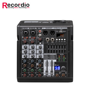 Console <span class=keywords><strong>de</strong></span> <span class=keywords><strong>mixage</strong></span> professionnelle 4 canaux en métal avec 99 DSP <span class=keywords><strong>pour</strong></span> scène <span class=keywords><strong>de</strong></span> fête KTV (110V/220V) - Product Image 1